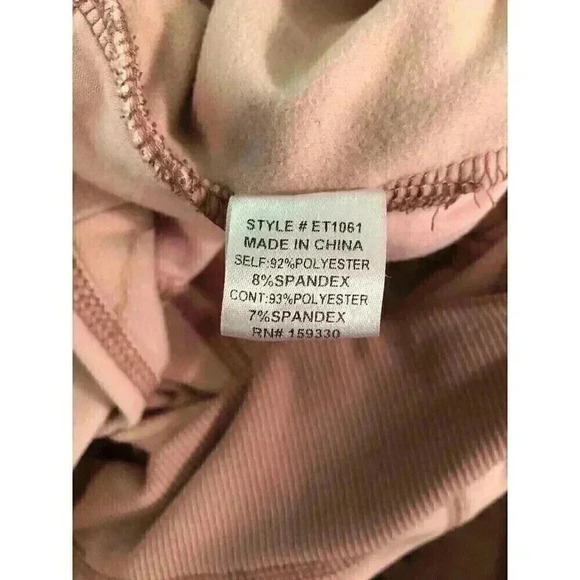 Heyson Medium Pink Oversized Sweat Shirt Raw Seams L/S - Picture 5 of 5